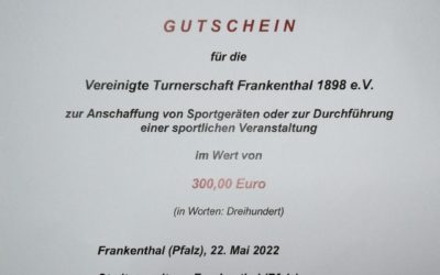 Vereinswettbewerb Sportabzeichen 300 Euro für die VT
