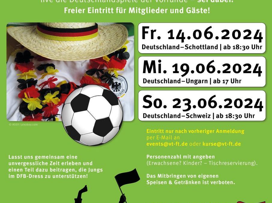 Public Viewing bei der VT    Achtelfinale gegen Dänemark am Sa 29.06.24